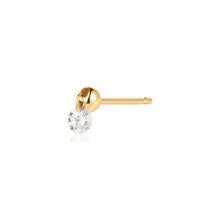 Load image into Gallery viewer, CHEVAL | Single Floating Diamond Stud Earring by Aurelie Gi — alternate angle

