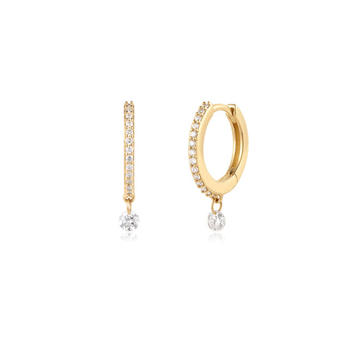 ALLEGRO | Floating Diamond Huggie