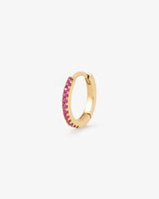 Load image into Gallery viewer, ELLAYNA | Lab Ruby Huggie by Aurelie Gi
