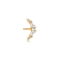 Load image into Gallery viewer, VIENNA | White Sapphire Stud Earring by Aurelie Gi — on model
