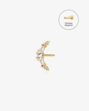 Load image into Gallery viewer, VIENNA | White Sapphire Stud Earring by Aurelie Gi

