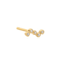 Load image into Gallery viewer, ELOISE | Natural Diamond Large Wave Stud Earring by Aurelie Gi — on model
