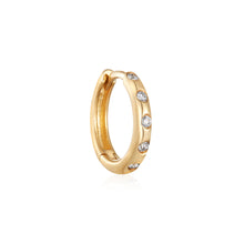 Load image into Gallery viewer, POPPY | Lab Grown Diamond Narrow Huggie by Aurelie Gi — on model
