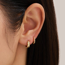 Load image into Gallery viewer, POPPY | Lab Grown Diamond Narrow Huggie by Aurelie Gi — detail view
