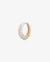 Load image into Gallery viewer, TINA | Opal and Lab Grown Diamond Huggie by Aurelie Gi

