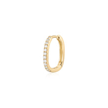 Load image into Gallery viewer, IMAN | Lab Grown Diamond Paperclip Huggie by Aurelie Gi — on model
