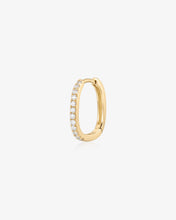 Load image into Gallery viewer, IMAN | Lab Grown Diamond Paperclip Huggie by Aurelie Gi
