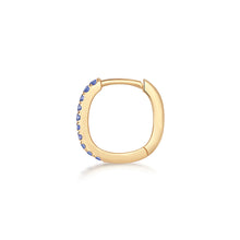 Load image into Gallery viewer, ELENI | Lab Grown Sapphire Paperclip Huggie by Aurelie Gi — alternate angle
