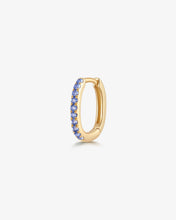 Load image into Gallery viewer, ELENI | Lab Grown Sapphire Paperclip Huggie by Aurelie Gi
