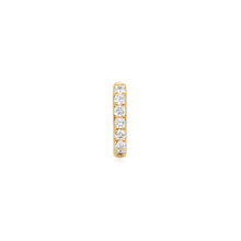 Load image into Gallery viewer, KARLIE | Lab Grown Diamond Oval Paperclip Huggie by Aurelie Gi — on model
