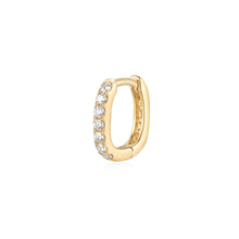 Load image into Gallery viewer, KARLIE | Lab Grown Diamond Oval Paperclip Huggie by Aurelie Gi — alternate angle
