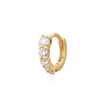 Load image into Gallery viewer, LIZZO | Graduated Lab Grown Diamond Huggie by Aurelie Gi — alternate angle
