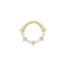 Load image into Gallery viewer, AMARA |  Bezel Half Moon Lab Grown Diamond Clicker by Aurelie Gi — on model

