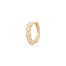 Load image into Gallery viewer, ORION | Bezel Lab Grown Diamond Huggie by Aurelie Gi — alternate angle
