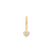 Load image into Gallery viewer, ADELINE | Pavé Lab Grown Diamond Heart Huggie by Aurelie Gi — alternate angle
