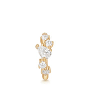 Load image into Gallery viewer, ZARINA | Pear and Round Lab Grown Diamond Single Huggie by Aurelie Gi — alternate angle

