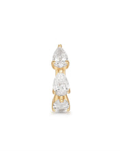 Load image into Gallery viewer, LEILANI | Triple Pear Lab Grown Diamond Single Huggie by Aurelie Gi — alternate angle
