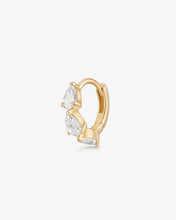Load image into Gallery viewer, LEILANI | Triple Pear Lab Grown Diamond Single Huggie by Aurelie Gi
