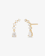 Load image into Gallery viewer, ADALYNN | Pear and Round Lab Grown Diamonds Pair Stud Earrings by Aurelie Gi
