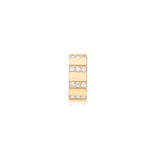 Load image into Gallery viewer, RAVEN | Bead Set Lab Grown Diamond Sleek Hoop Earring by Aurelie Gi — alternate angle
