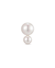 Load image into Gallery viewer, ALBA | Double Pearl Single Stud Earring by Aurelie Gi — alternate angle
