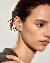 Load image into Gallery viewer, Lab Grown Diamond Clicker Hoop by Aurelie Gi — alternate angle
