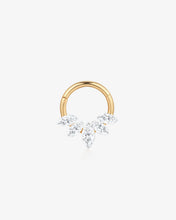 Load image into Gallery viewer, Lotus Garland Lab Grown Diamond Single Clicker Hoop by Aurelie Gi
