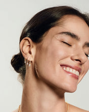 Load image into Gallery viewer, Pear Lab Grown Diamond Drop Pavé Single Huggie Hoop by Aurelie Gi — detail view
