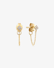 Load image into Gallery viewer, Floral Lab-Grown Diamond Chain Studs by Aurelie Gi
