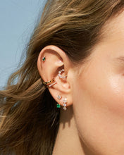 Load image into Gallery viewer, Lab Grown Emerald &amp; Diamond Threadless End by Aurelie Gi — detail view
