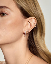 Load image into Gallery viewer, Curved Tassel Bar Lab-Grown Diamond Studs by Aurelie Gi — detail view
