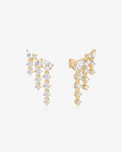 Load image into Gallery viewer, Curved Tassel Bar Lab-Grown Diamond Studs by Aurelie Gi
