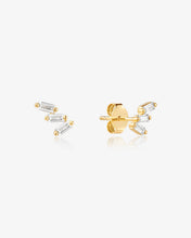 Load image into Gallery viewer, Triple Baguette Lab-Grown Diamond Studs by Aurelie Gi
