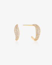 Load image into Gallery viewer, Pavé Curved Diamond Hoops by Aurelie Gi
