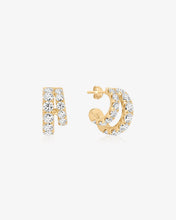 Load image into Gallery viewer, Double-Row Lab-Grown Diamond Hoops by Aurelie Gi
