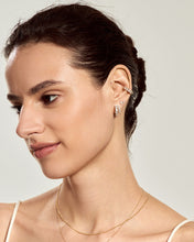 Load image into Gallery viewer, Double-Row Lab-Grown Diamond Hoops by Aurelie Gi — on model
