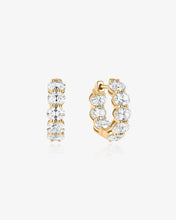 Load image into Gallery viewer, Oval Lab-Grown Diamond Huggie Hoops by Aurelie Gi
