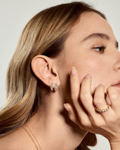 Load image into Gallery viewer, Micro-Stellar Lab-Grown Diamond Hoops by Aurelie Gi — on model
