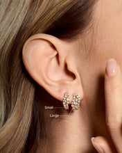 Load image into Gallery viewer, Micro-Stellar Lab-Grown Diamond Hoops by Aurelie Gi — detail view
