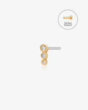 Load image into Gallery viewer, BEY | Graduated Bezel Diamond Threadless Flatback Earring by Aurelie Gi
