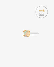 Load image into Gallery viewer, HERA | Single Opal Threadless Flatback Earring by Aurelie Gi
