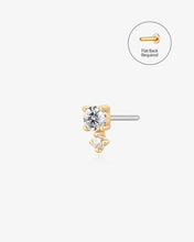 Load image into Gallery viewer, April Birthstone | Diamond Threadless Flatback Earring by Aurelie Gi
