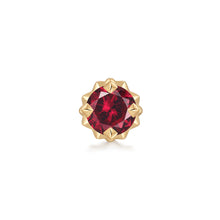 Load image into Gallery viewer, CHARLI | Lab Grown Ruby Threaded Flatback by Aurelie Gi — on model
