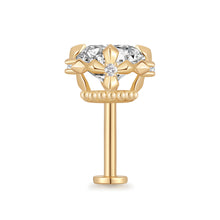 Load image into Gallery viewer, REMY | Lab Grown Diamond Accented Threaded Flatback by Aurelie Gi — alternate angle
