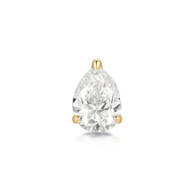 Load image into Gallery viewer, IGGY | Pear Lab Grown Diamond Threaded Flatback by Aurelie Gi — alternate angle
