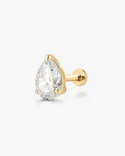 Load image into Gallery viewer, IGGY | Pear Lab Grown Diamond Threaded Flatback by Aurelie Gi
