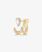Load image into Gallery viewer, ASTORIA | Pear Lab Grown Diamond with Accents Threaded Flatback by Aurelie Gi
