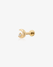 Load image into Gallery viewer, LIORA | Half Moon Lab Grown Diamond Threaded with Flatback by Aurelie Gi
