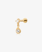 Load image into Gallery viewer, ECHO | Dangle Double Lab Grown Diamond Threaded with Flatback by Aurelie Gi
