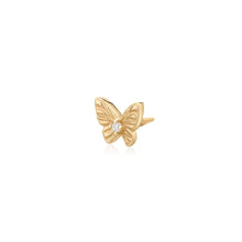 Load image into Gallery viewer, MARIPOSA | Lab Grown Diamond Accent Butterfly Threaded with Flatback by Aurelie Gi — alternate angle
